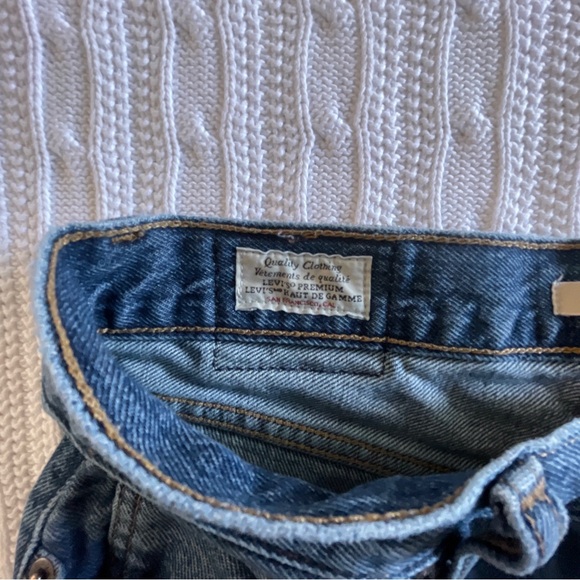 LEVI’S Baggy Dad Jeans Women 26 Dark Wash Mid Rise Barrel Ballon Wide 90s - Picture 8 of 15